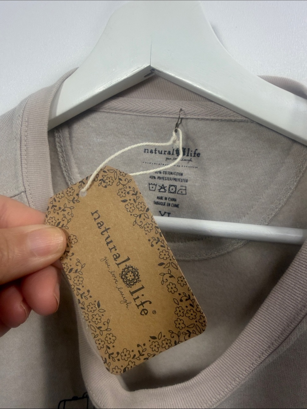 Natural Life Let’s Just Go Brown sweatshirt size XL. NWT. - Picture 6 of 10